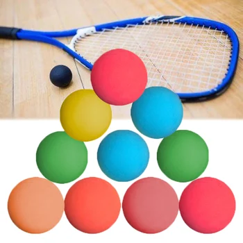 12pcs Atsitiktinių Spalvų Racquetball Kamuoliukus, 5,5 cm Gumos Teniso Žaidimas Kamuolys 65-70% Rikošetas Kursas Racquetball Praktika, Mokymų