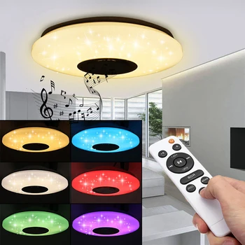 Garsiakalbis Smart Muzikos LED Lubų Šviesos 36-60W RGB Įterptųjų Turas Star Nuotolinio Bluetooth Spalvotas Šviesa, Namų Virtuvė