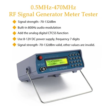 0.5 MHz-470MHz RF Signalo Generatoriaus Metrų Testeriai FM Radijo Walkie-talkie Derinimo Skaitmeninės tai yra ctcss Singal Išvesties Funkcija Generatorius
