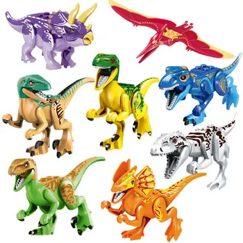 12pcs Dinozaurų Kūrimo Bloką Nustatyti Berniukas Surenkant Žaislą Įspūdį Suderinamas su Lego Dinozaurų Serijos Pilnas Komplektas Smulkių Gyvūnų