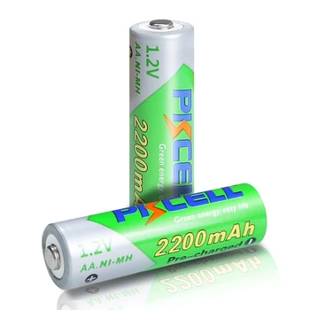 15VNT PKCELL AA 2200MAH baterija 1.2 V NIMH aa Įkraunamas Baterijas 2A precharge LSD Baterijos Ni-MH Fotoaparato žaislai