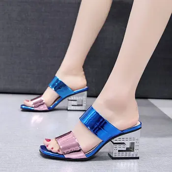 2020 metų vasaros naujų madingų moterų batai aikštėje kojų storas kulnas aukštakulnius moteris spalvų atitikimo sagtimi atidaryti tne sandalai moteriška