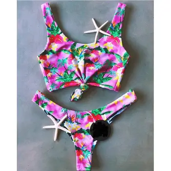 2020 Seksualus Aukšto Kaklo Bikini maudymosi Kostiumėliai Moterims, maudymosi kostiumėlį, Push Up Maudymosi Kostiumai Paplūdimio Drabužiai Brazilijos Bikini Komplektas Maillot de bain femme