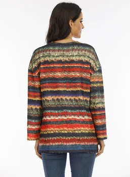 2021 m. pavasario Europos ir Amerikos spausdinti megzti megztinis plonas kailis purus kailis moterims
