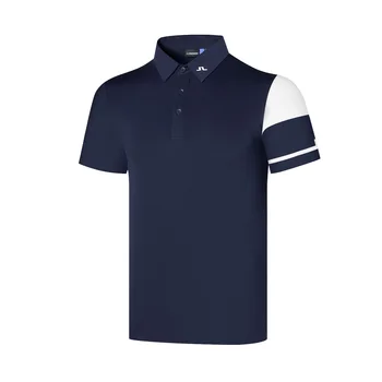 2021 vyriški golfo trumparankoviai marškinėliai, drėgmę sugeriančių ir greitas džiovinimas, raukšlių ir anti-ultravioletinių