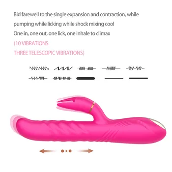 3 Dažnių Teleskopinis 10 Režimai Moterų Vibratoriai Moterims Makšties Klitorio Dildo Erotiniai Prekių, Produktų, Sekso žaisliukai Suaugusiems Parduotuvė