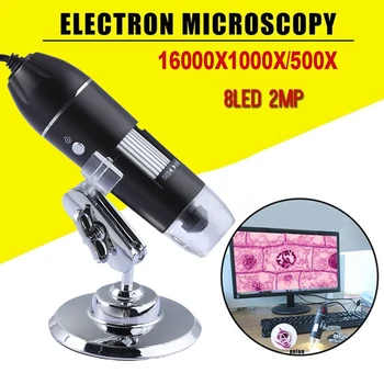 3 in 1 USB Skaitmeninis Mikroskopas 1600X Tipas-c Sąsaja Elektronų Mikroskopu Kolonėlė su 8 Led su Laikikliu