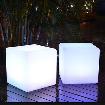 40x40x40CM LED Cube Light Šviečiantys Baldai Nuotolinio Valdymo 16-Spalva Kubinių Išmatose Lempos, Lauko, Patalpų Naktį Šaliai Dekoro