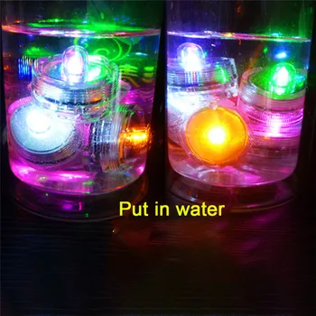 6Pcs Flameless LED Tealight Vandeniui Mini Akvariumas LED Lempos Elektroninių Mirksi Povandeninis Žibintas Vestuves Deocration