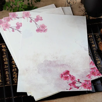 8 Vnt./daug Senovinių Kinų Stiliaus Voko Popieriaus Gražių Gėlių Laiškas Knyga Vaikams korėjos Raštinės reikmenys
