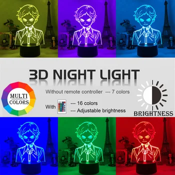 Anime Pažadėjo Neverland Paveikslas Modelis, 3D Lempos Norman Veiksmų Skaičiai LED Nakties Šviesa 