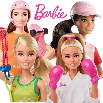 Barbė Karjerą Sporto Olimpijos Lėlės GJL73 Sąnarių Perkelti Barbie Žaislai Olimpinių Limited Edition Sporto Barbie Žaislų Mergaitėms Dovanų