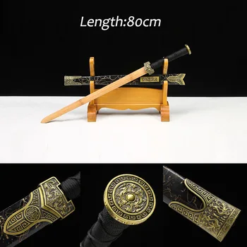 Chi Kardas Kinijos tradicinis kardas Kovos menų mokymo kardas Han kardas Kardo Han Dinastijos Bambuko Medinis kardas