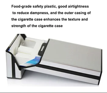 Cigarečių Laikymo Dėžutė Atveju Tiesioginis Atidaryti Aliuminio Cigarų, Cigarečių, Tabako Turėtojas Cigarečių Priedai Trijų Spalvų