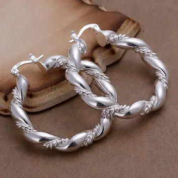Didmeninė Aukštos Kokybės Juvelyriniai sidabro padengtą Vytos Virvės Auskarai Moterims geriausia dovana SMTE156