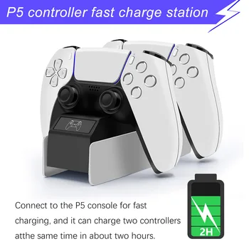Dual Charging Dock for PlayStation5 Belaidis Valdiklis Stotis PS5 Kreiptuką Gamepad Greitas Įkroviklis su Usb Kištukas