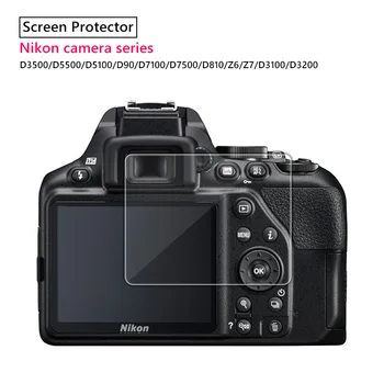 Grūdintas Stiklas Screen Protector Camere Ekrano Apsauga, Apsauginė Plėvelė Nikon Serijos D3500 D5500 D90 D7100 D810 Z6 Z7 D3100
