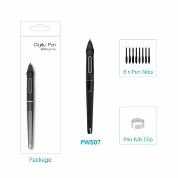 Jutiklinio Ekrano pieštukas PW507 Už-HUION Stylus Pen Skaitmeninės Grafikos Kamvas Pro 12/ Pro 13/ Pro 16/16/20