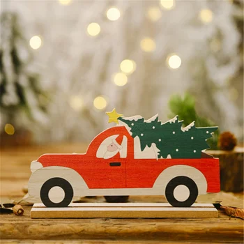 Kalėdų Papuošalų, Medinių Automobilių Santa Claus Papuošalai 2022 Naujųjų Metų Dekoracija Navidad 2021 Linksmų Kalėdų Vaikams Kalėdų Dovana