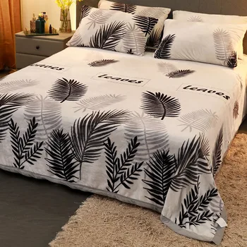 Koralų storio antklodė bedflower lapas dvipusis pliušinis vieno asmens antklode stora antklodė padengti žiemos plauko kilimėlis