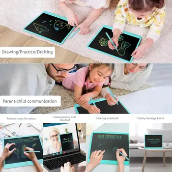 LCD ekranas, Rašymo Lenta 15 Colių Spalvotų Elektroninių Piešimo, Grafikos Valdybos Skaitmeninis Tabletė Rašysenos Trinamos Mygtukai Vaikams Dovanų