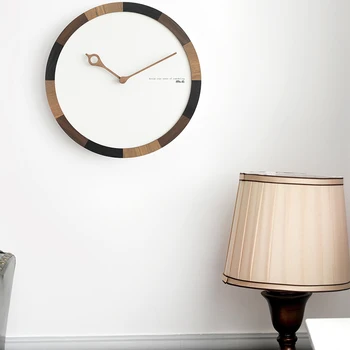 Medinis Sieninis Laikrodis Modernus Dizainas Šviesos Prabanga Minimalistinio Silent Kabo Laikrodis Namų Puošybai Kambarį 