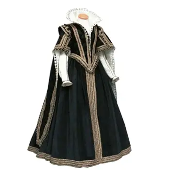 Moteriški Tudor Kamuolys Suknelė Suknelė Karalienė Elizabeth Tudor Cosplay Kostiumas Suknelė L320