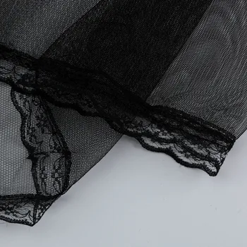 Moterų Seksualių Nėrinių Pajams Juodas Apatinis Trikotažas Thong Nustatyti Sleepwear Naktį Suknelė Backless Perspektyvos, Naktiniai Drabužiai Egzotiškų Kostiumai Lenceria