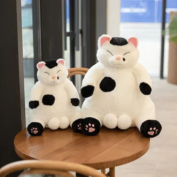 Naujas Atvyksta 35/45cm Japonijos Kawaii Minkštas Pliušinis Kačių Žaislai, Įdaryti Gyvūnų Lėlės Vaikams Dovanų Gražių Riebalų Katės Pagalvę Namų Puošybai
