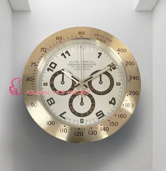 Prabangių Laikrodžių Formos Sieninis Laikrodis Metalo Laikrodis Laikrodžiai su Tylus Mechanizmas Namų Decortaion-Geriausia Dovana