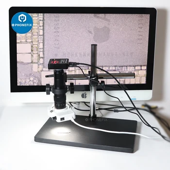 Pramoninių Skaitmeninių Vaizdo Mikroskopu Reguliuojamas Dual Arm Fokusavimo Laikiklis Laikiklis Stalo Stovi 50mm 38MP /VGA Kamera, skirta MIKROSCHEMOS, Remontas