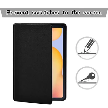 Tablet Case for Samsung Galaxy Tab S6 Lite P615/ P610 10.4 Colių PU Odos Kritimo Apsauga Stovo Dangtelis + Stylus