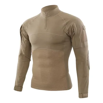 Taktinis Kariuomenės Kovinį Marškinėliai Vyrams Karinės Long Sleeve T Shirt Kvėpuojantis Medvilnės Multicam Dažasvydis Airsoft Vienodas Outwear