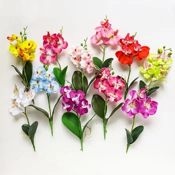 Vadovai Dirbtinių Drugelių Orchidėja, Gėlių Sode Apdailos Biuro, Miegamojo Ornamentu Darbalaukio Lentelė Gėlių Bonsai