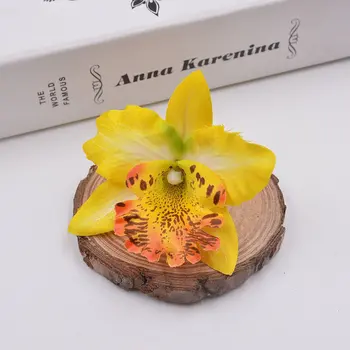 10vnt 8cm Dirbtinės Gėlės Šilko Orchidėja Vadovai, Vestuvių Dekoravimas Šalies Netikrą Scrapbooking Gėlių Vainikas Namų Reikmenys