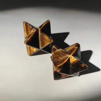 1PCS Natūralus Kristalinis Kvarcas Merkaba Star, Išraižytas Kristalų Geometrinis Gydymo Kvarco Akmens Namų Puošybai