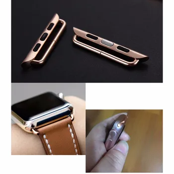 2vnt Adapteris, skirtas Apple Watch Band 44mm 40mm 42mm/38mm Nerūdijančio Plieno Watchband Jungtis iWatch serijos 6 se 5 4 3 Priedai