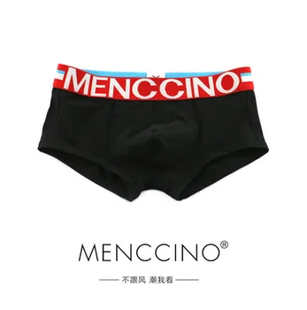 Menscino nauja grynos medvilnės vyriški apatiniai seksualus slim mados vyriški apatiniai Mažas Juosmens Sporto Jaunimo butas kelnės