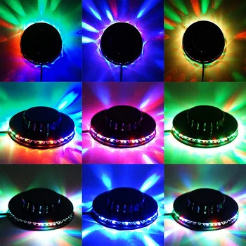 Mini 48 8W Led RGB Saulėgrąžų Lazerinis Projektorius, Apšvietimo Disco Scenos Šviesos Juosta DJ Garso Fone Sienos Šviesiai Kalėdų Vakarėlį Lempos