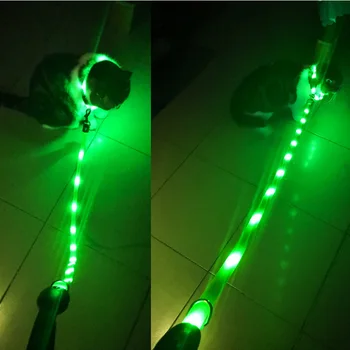Patvarus LED Pet Pavadėlio Kolonėlė, USB Naminių Šunų Antkaklis Gali Būti perdirbti, Naudojant Krovimo Lemputė Šviesos Vaikščioti Šunų Antkaklis Pet Pavadėlio