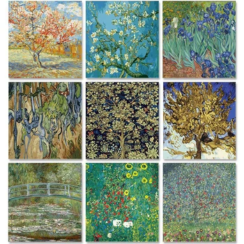PhotoCustom Van Gogh Dažų Numeriai Medžių 60x75cm Aliejaus Tapybos Numerius Ant Drobės Dekoracijos Kadro 