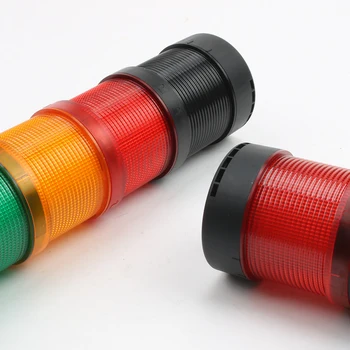 Pramoninio Kamino šviesos diodų (LED) LTP žibintai Raudona Mėlyna Žalia Buzzer garsus Flash Black 24V 110V, 220V, 12V apsisukti 5 sluoksniu