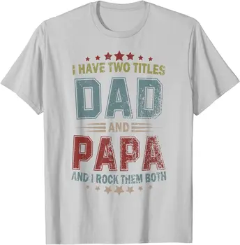 Turiu Du Titulus Tėtis Ir Tėtis Juokinga Marškinėlius Tėvo Diena Dovanos T-Shirt, T Marškinėliai Topai Marškinėliai Bendrovė Medvilnė Klasikinis Spausdinami Jaunų