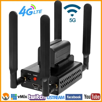 4G LTE 1080P 1080i HDMI IP Live Video Encoder H. 264, H. 265 HDMI Transliacijos Encoder WIFI su HTTP RTMP UDP SRT RTMPS HLS RTSP