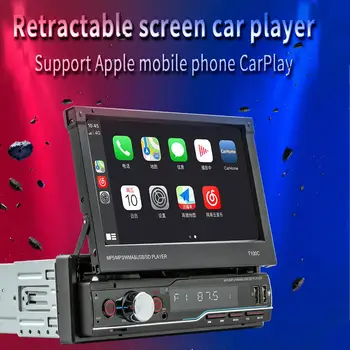 7-colių Jutiklinis Ekranas DIN Apple CarPlay Telefono Atkūrimas 1 MP5 Grotuvą, 