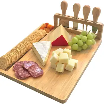 Bamboo Cheese Board Wood Cheeses Boards 1Pc X3Q8