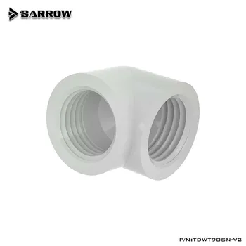 Barrow vandens aušintuvas PC G1/4 dviviečiai vidaus 90 laipsnių detalės,Juoda/balta/sidabro/aukso adapterį, kompiuterio priedai TDWT90SN-V2