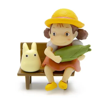 Ghibli Anime Totoro Imtis kukurūzų sėdėti Pav Stalo Puošyba Hayao Miyazaki Modelis Pasakų Sodas Moss Miniatiūros Amatų, Žaislų, Namų Dekoro