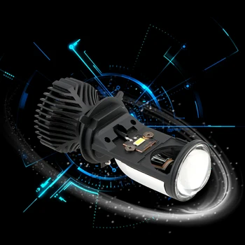 Hi/Lo Šviesos Žibintų Canbus H4 LED Automobilių Lemputės, Automobilių Lempos Konversijos Rinkinys H4 LED Mini Projektoriaus Objektyvas 90W/Pora