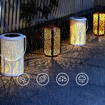 LED Saulės Šviesos Lauko Tuščiaviduriai Žibintų Kabinti Saulės Šviesos Projektoriaus Lempa Sodo Dekoratyvinis Apšvietimas Kraštovaizdį Kieme Kelias